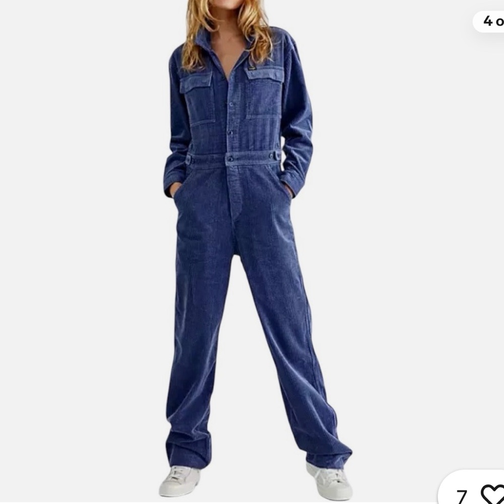 Wrangler x Free People Wrangler Cord Boiler Jumpsuit XS